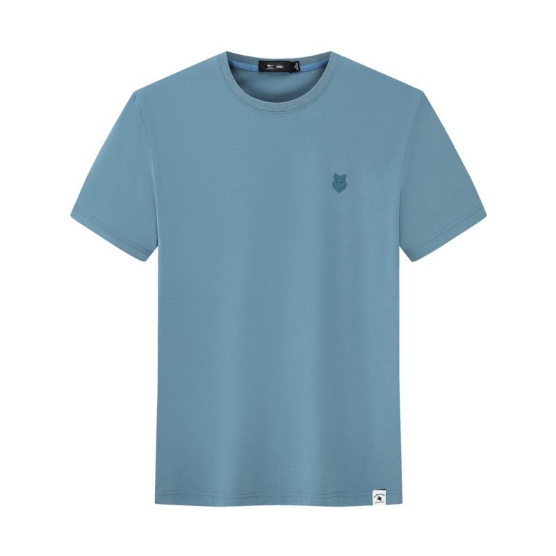 Seven Wolves Men's Silk Round Neck Short Sleeve T-shirt