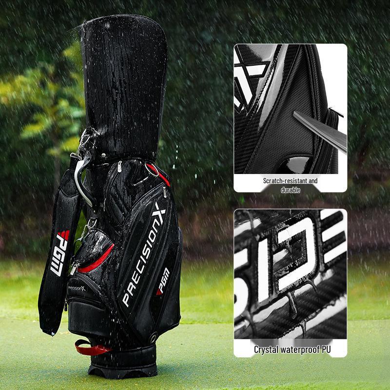 PGM Men's Waterproof PU Golf Bag, Large Capacity Club Bag