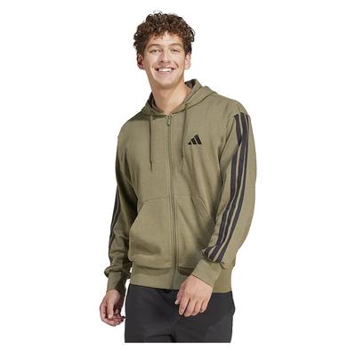 Essentials 3 Stripes French Terry Full Zip Sweatshirt
