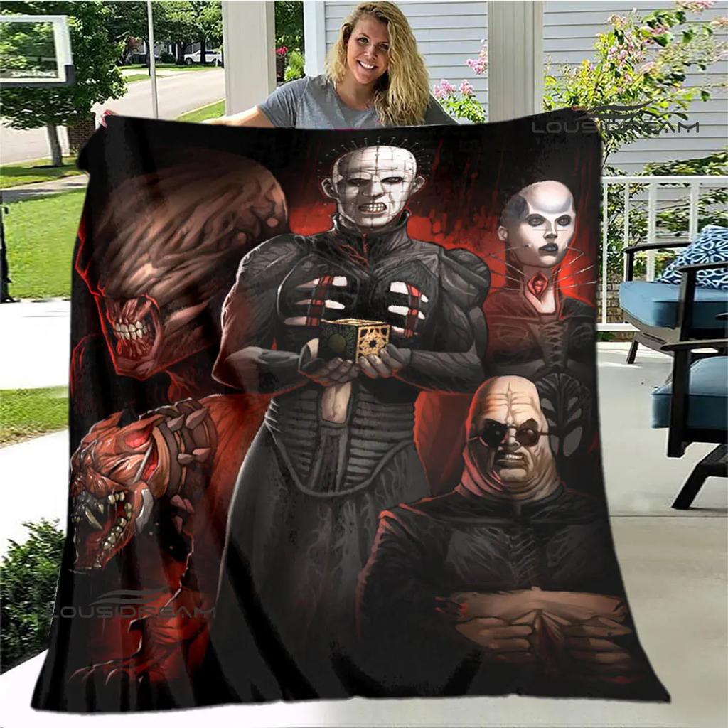 Hellraiser Horrorfilm bedruckte Decke Kinder warm schön Flanell weich und bequem Heim Reise Decke Geburtstagsgeschenk