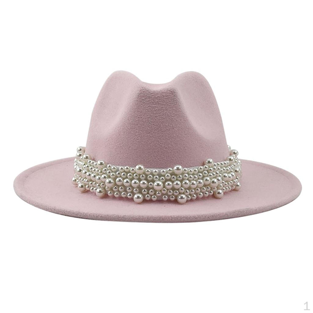 

Cashmere Fedora Hat Womens Wide Brim Dress Hats рожевий