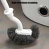 360 Degree Toilet Cleaning Brush Set with Antimildew Storage Stand Curved Design Detachable Handle Bathroom Scrubber