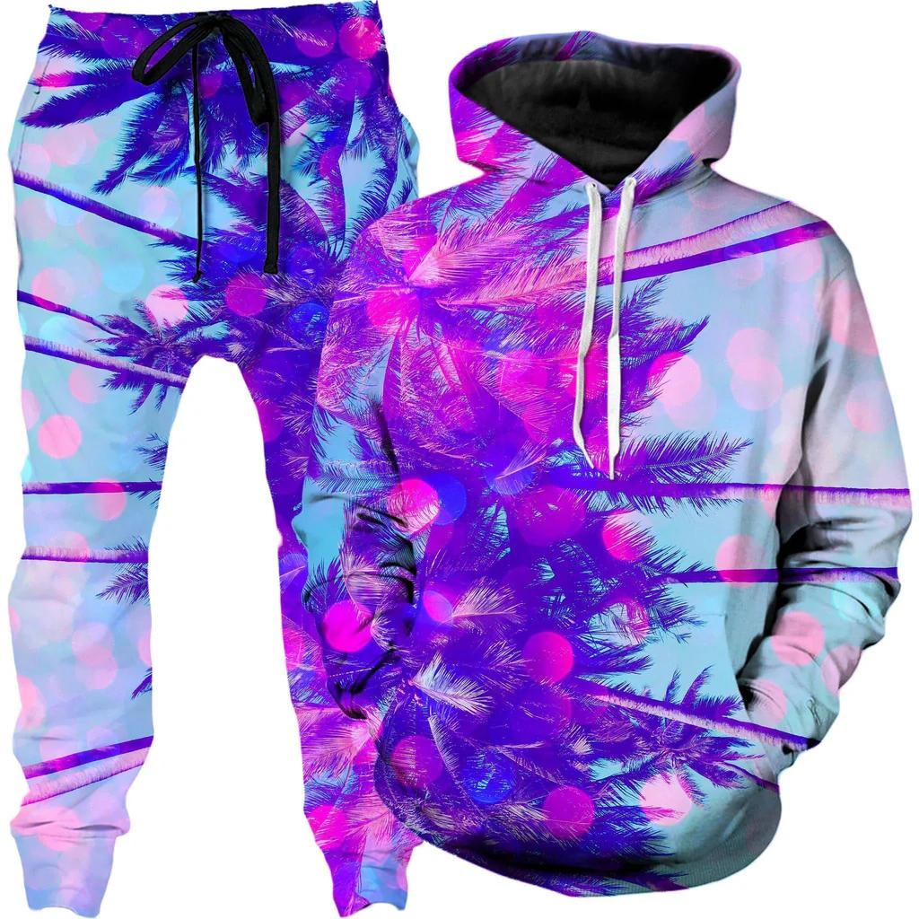 

Spring Autumn Oil Painting Colorful 3D Printed Hoodie Suit Men Sweatshirts Sweatpants Fashion Two Piece Tracksuit Set Men s Clothing XL