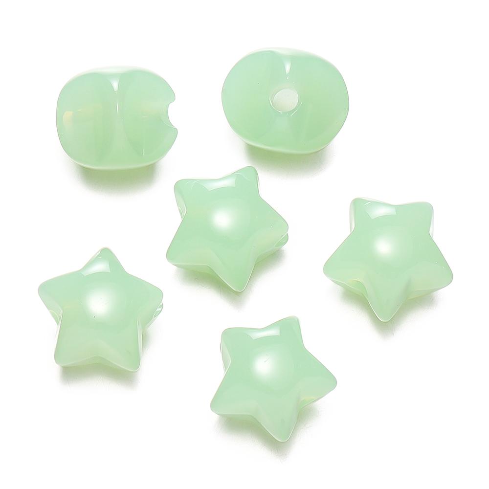 10pcs/lot Acrylic Jelly Colored Stars Shape Beads Bracelet Loose Beads For DIY Jewelry Making Necklace Craft Accessories