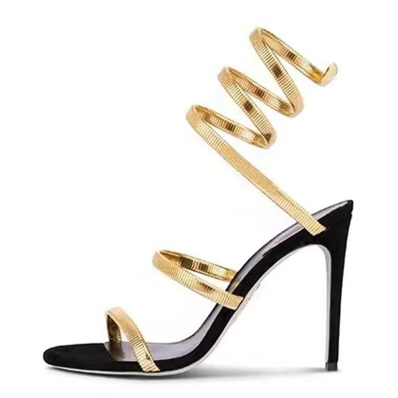 Fashion Eilyken Sexy Ankle Strap Open Toe Women Sandals Fashion Design Narrow Band Thin High Heels Stripper Party Gladiator Shoes