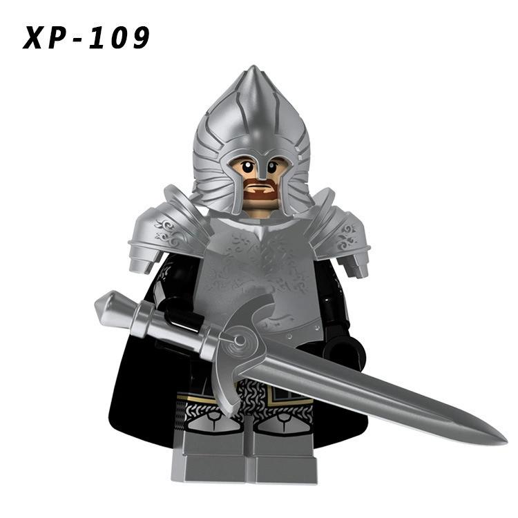 Medieval  Lord of Rings Series Gondor Soldiers Action Figures Model Small Particles Building Blocks Kids Toys Birthday Gifts