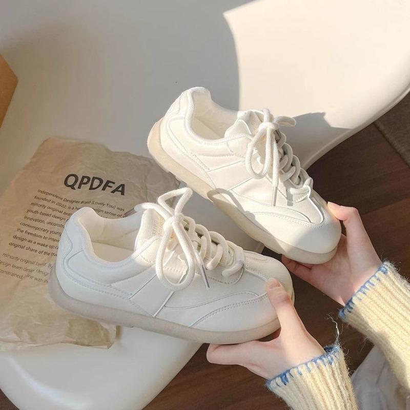 Versatile shoes thick baseplate shoes women's new spring and autumn students retro little white shoes