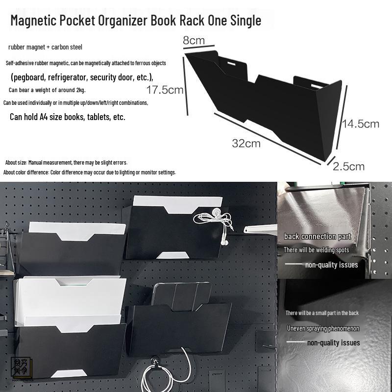 Muji-Style Magnetic Storage Rack & Accessories for Whiteboards, Doors & Refrigerators
