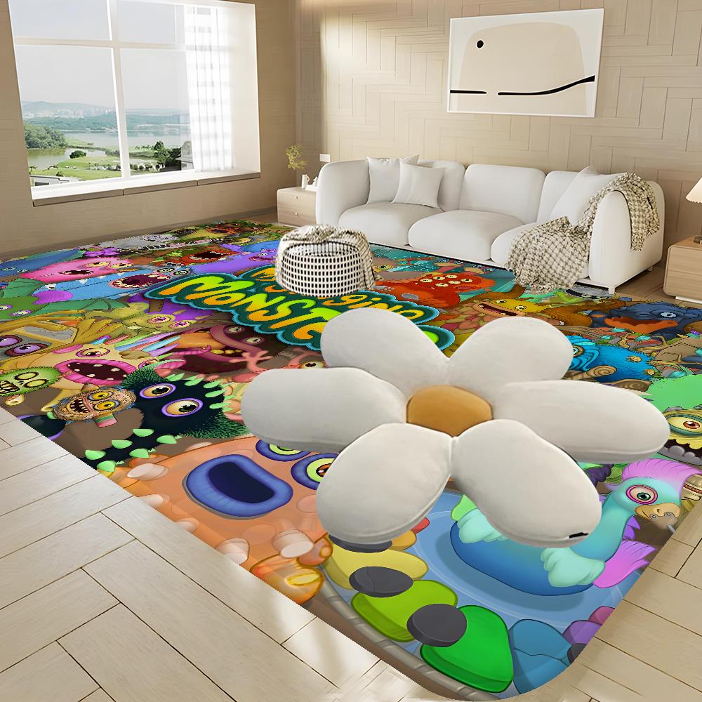 3D My Singing Monsters Kitchen Mat Washable Non-Slip Living Room Sofa Chairs Area Mat Kitchen Modern Home Decor
