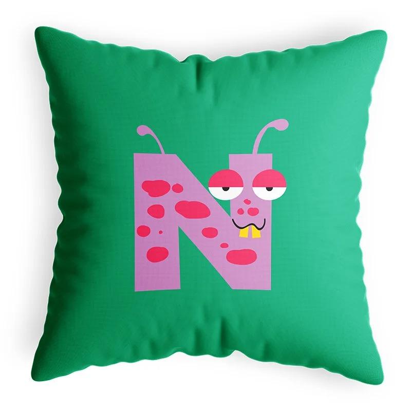 Cartoon Funny Animal Letter Pillowcase Home Decoration Children's Room Game Pillowcase Living Room Sofa Cushion Cover