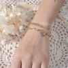 Schmetterling & Blatt Doppellagiges Kettengliederarmband: Schicker, vielseitiger und kreativer Stil