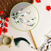 Double-Sided Round Fan with Suzhou Embroidery for Hanfu or Qipao
