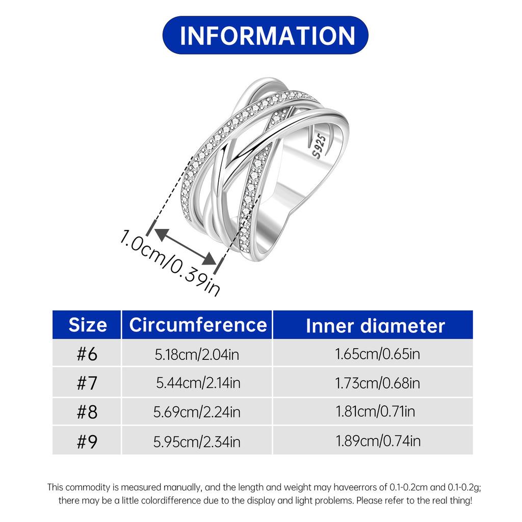 PANPOKI S925 Silber Multi Ring Geflochtener Geschlossener Ring Für Damen Fingerring Persönlichkeits Schmuck Party Trendige Geschenke
