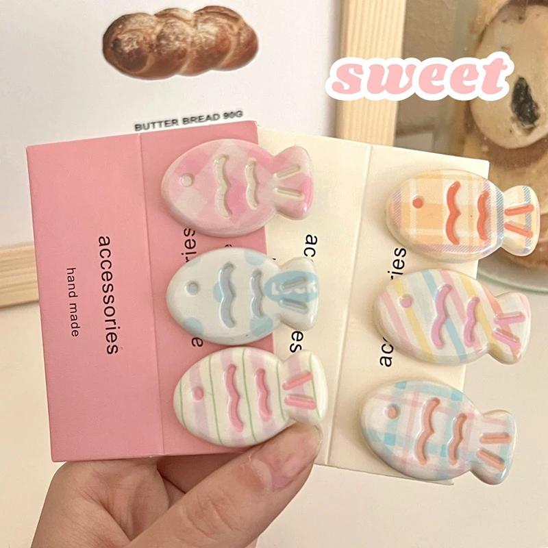 

Girl Cream Candy Cute Snapper Fish Hair Clip Sweet Bangs Cartoon Clip Day Versatile Headband Fashion Stylish Side Bang Clip New