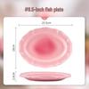 Mode Lanka 8.5-inch Gradient Pink Bone China Fish Plate