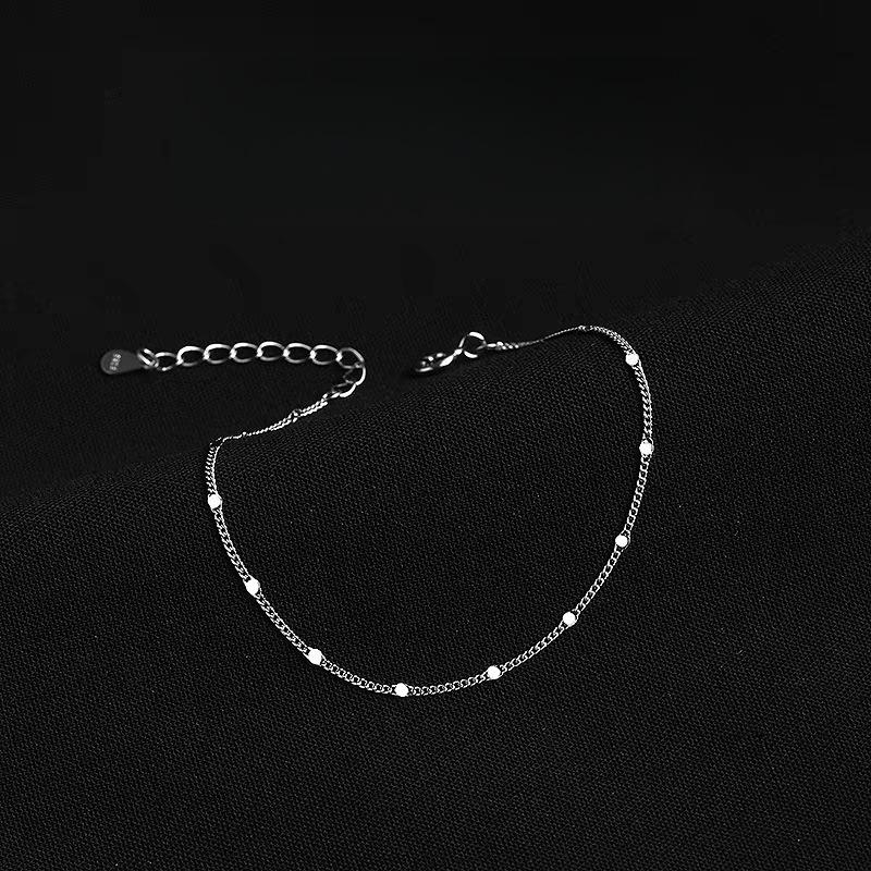 Kupfer Fußkettchen für Damen Elegant Minimalistisch Kleines Kupferstück Einzelkette Fußschmuck Süßes Edles Gefühl