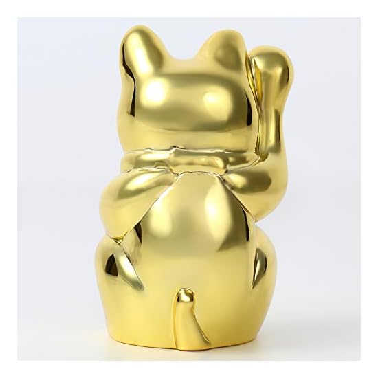 Maneki-neko (Lucky Cat) Gold Color Platinum Color Heavyweight Usaya Original Design (Gold Color)