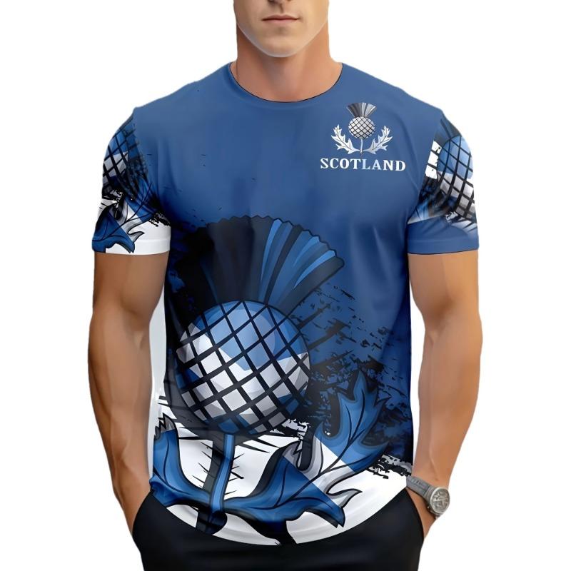 Men s Fashionable Casual Round Neck T-Shirt Tops S