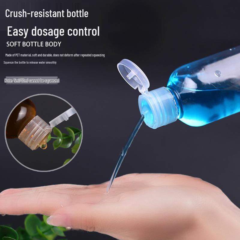 Transparent Flip-top Plastic Dispensing Bottles - 20ml to 200ml Capacity