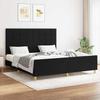 vidaXL Bed Frame Without Mattress Black 160x200 Cm Fabric