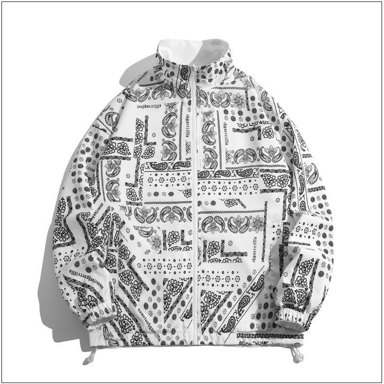 Men's 2024 Spring/Autumn Reversible Stand Collar Sports Jacket - Trendy Casual Windbreaker for Students and Couples