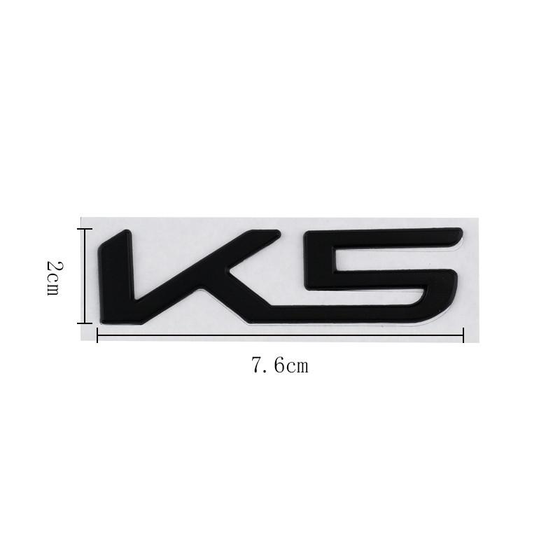 New 3D Metal K3, K5, K8 Logo Decals Sticker For Kia K5 K3 K8 Sportage 4 Rio 3 Picanto Soul Car Fender Rear Trunk Emblem Badge FZ3