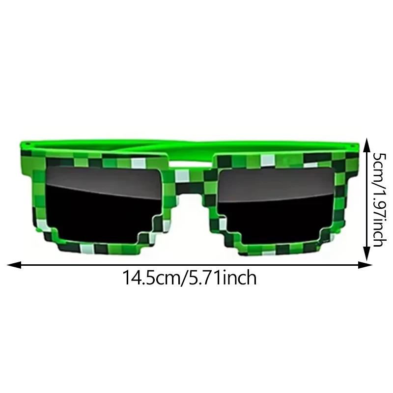 1Pcs Pixel sunglasses Retro Pixel glasses  Adult boys and girls Photo props birthday party supplies
