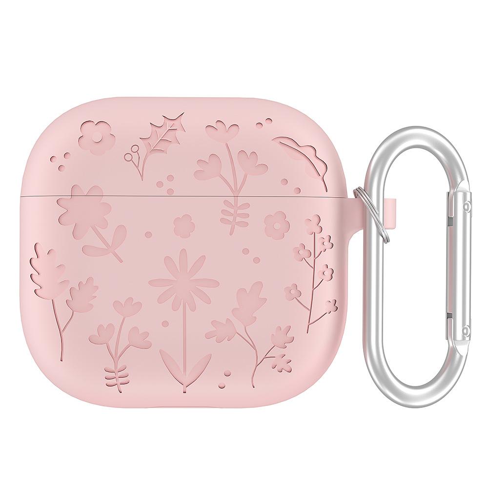 Case For AirPods Pro 3 Flower Engraved Protective Case Soft Silicone Full Cover -scratch Shockproof Case For AirPods Pro 3
