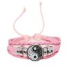 One piece Yin Yang Tai Chi rope bracelet black and white braided leather bracelet bracelet women's gift
