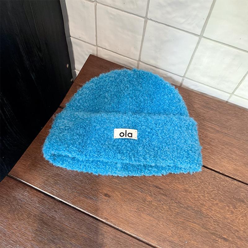 

Warm Knitted Hat for Women Korean Version Fashionable Letter Stitched Logo Cold Proof Woolen Hat Face Shaping Small Ear Protection Hat one size
