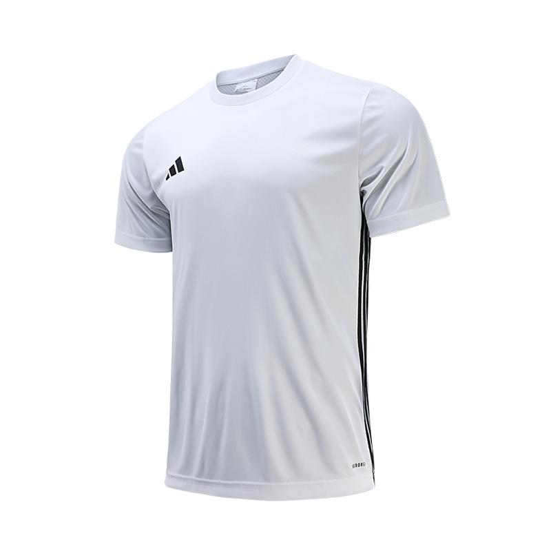 Adidas Commercial Teamwear Jersey Comfortable Breathable Round Neck Short Sleeve Football Shirt Men Tops White JW9917