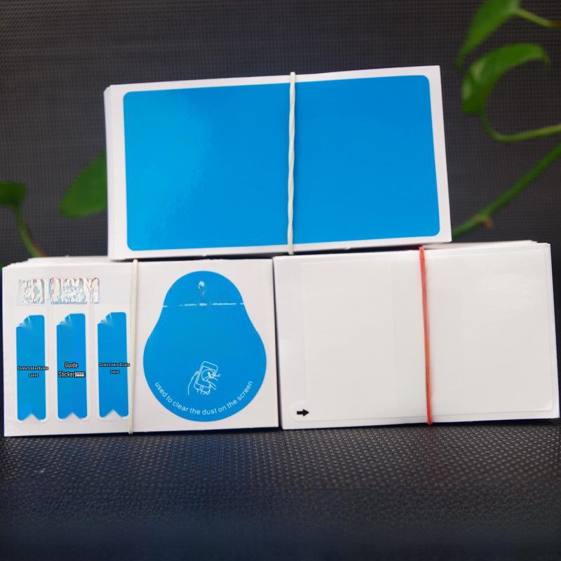 Mobile Phone Tempered Film Kit with Alcohol Wipes, Dust Removal Sticker, and Tool Kit