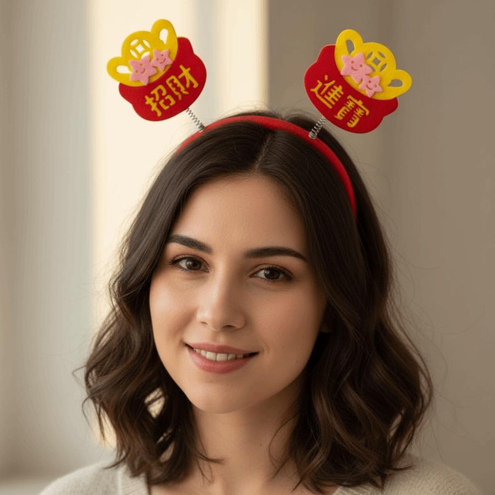 New Year Decorative 2026 Happy New Year Headband Blessings Christmas Headpiece  Children/Adult