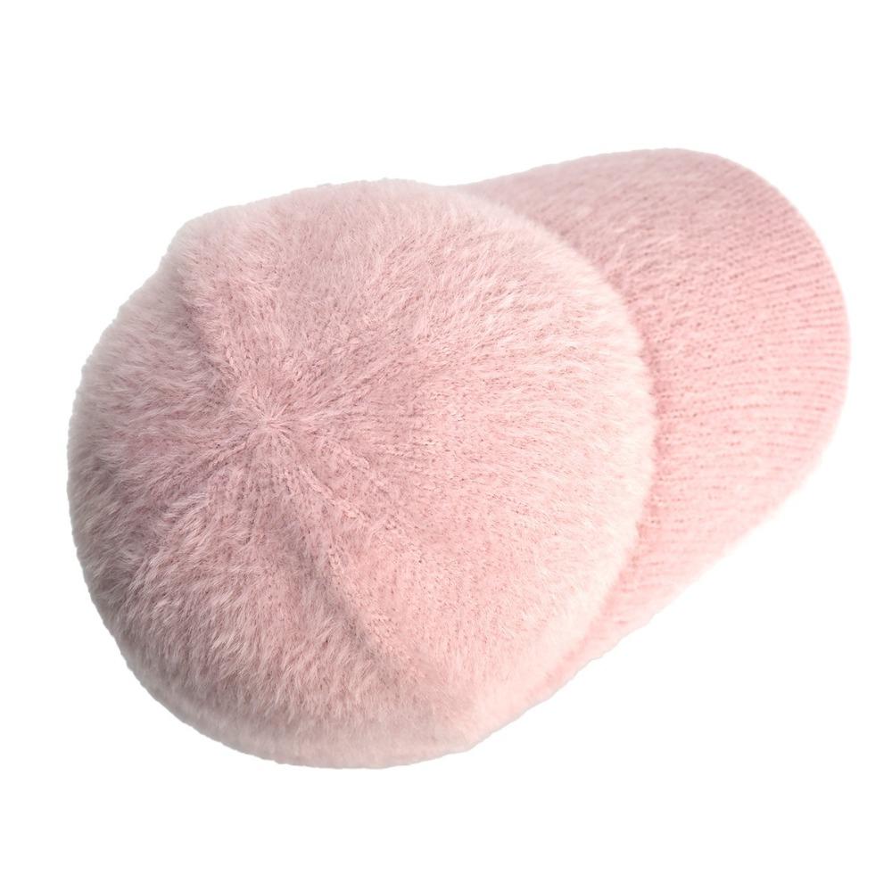 Thickening Fluffy Baseball Cap Keep Warm Fluff Hat New Knitted Hat
