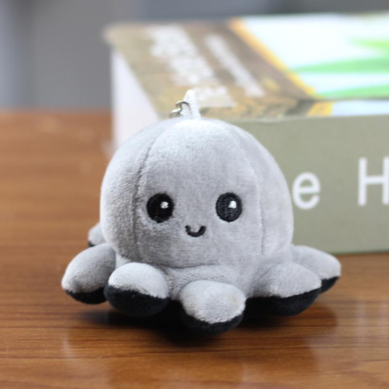 Cute Octopus Flip-Face Eight-Legged Plush Toy Doll Figurine Small Pendant