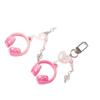 Creative 3D Music Earphones Acrylic Keychain and Schoolbag Charm