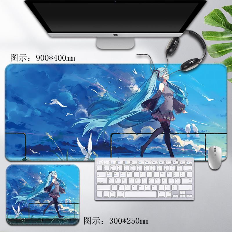 Hatsune Miku Anime Large Mouse Pad NonSlip AntiDirty Desk Mat Waterproof Keyboard Pad for Fans