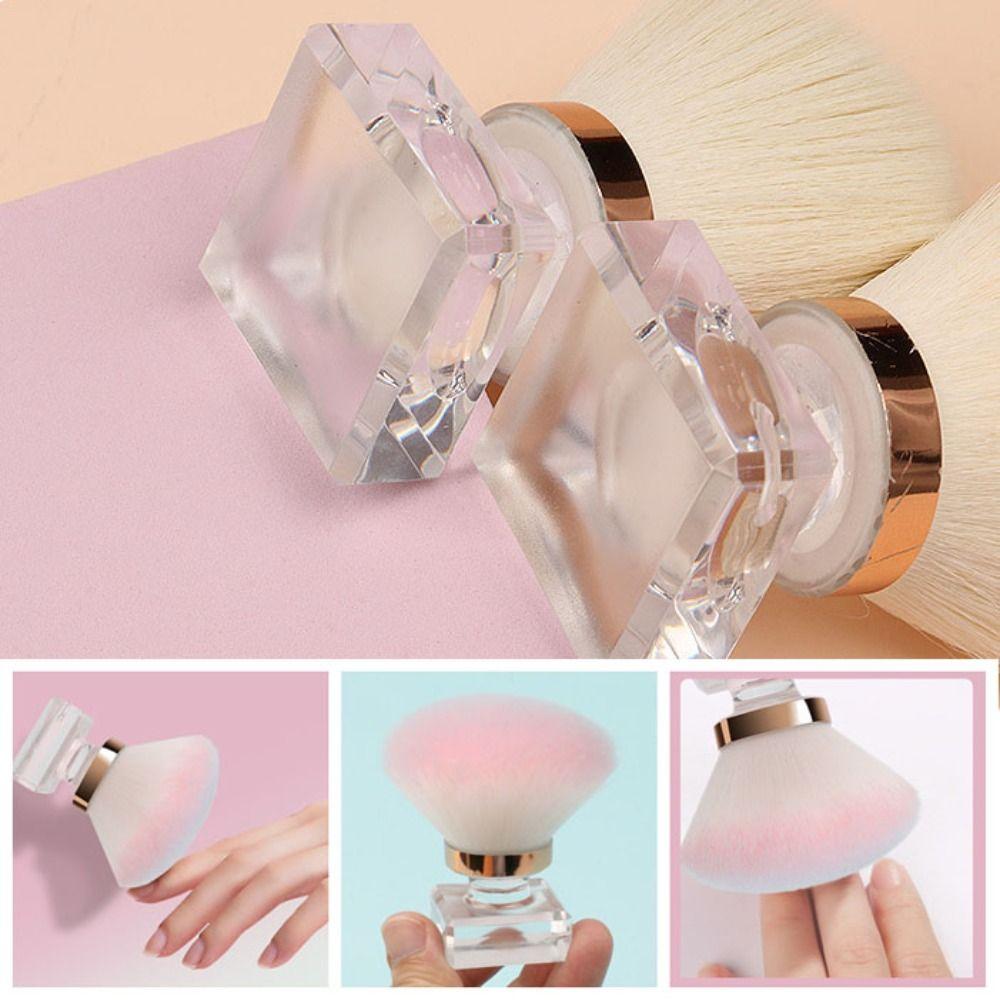 Dust-proof Powder Blusher Brush Rose Shape Makeup Brush Fashion Nail Cleaning Brush  Travel