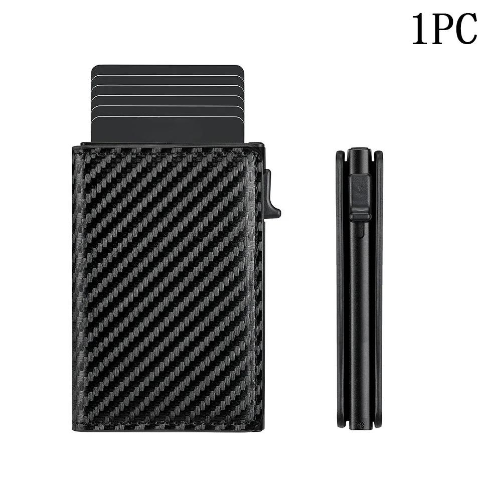 RFID Blocking Aluminum Pop-Up Card Holder Multi-Functional Designer Bank & ID Card Wallet Business Purse for Men Women