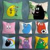 France BBarbapapa Art Throw Pillow Case Living Room Sofa Cushion Cover For Home Bedroom Decoration Protector
