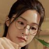 Alloaiweeo [Illusionist] Oversized Round Titanium Gray Eyeglass Frames Il8404 1010M