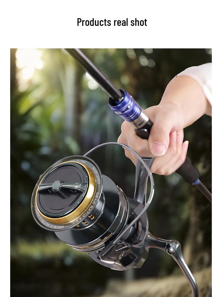 Full Metal Long Cast TV Spinning Reel with Slanted Shallow Spool for Lure and Sea Rod Fishing
