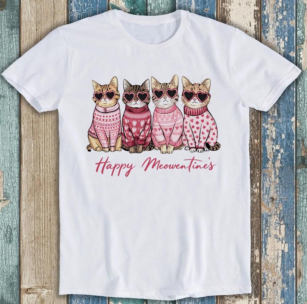 

Valentine s Day Cat Valentine Heart Best Seller Funny Gift Tee T Shirt 1914 2XL
