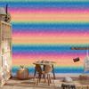 Glitter wallpaper in blue, peach, powder pink and cream 50x1000