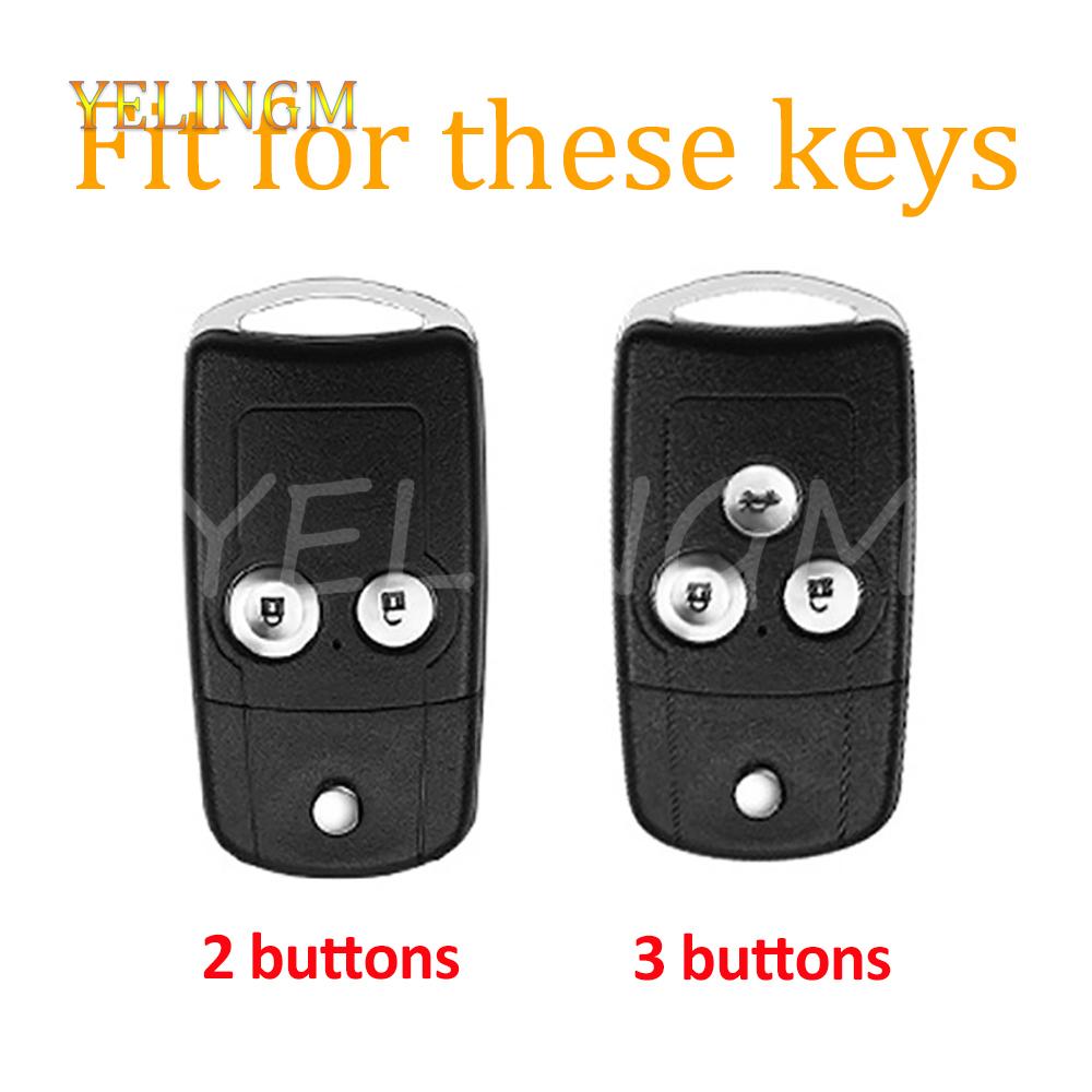 Car Flip Car Key Shell 2 3 Buttons Soft Tpu For Honda Civic Dio Fit Crv Hrv Accord Odyssey Jazz Folding Cover Protector Keychain