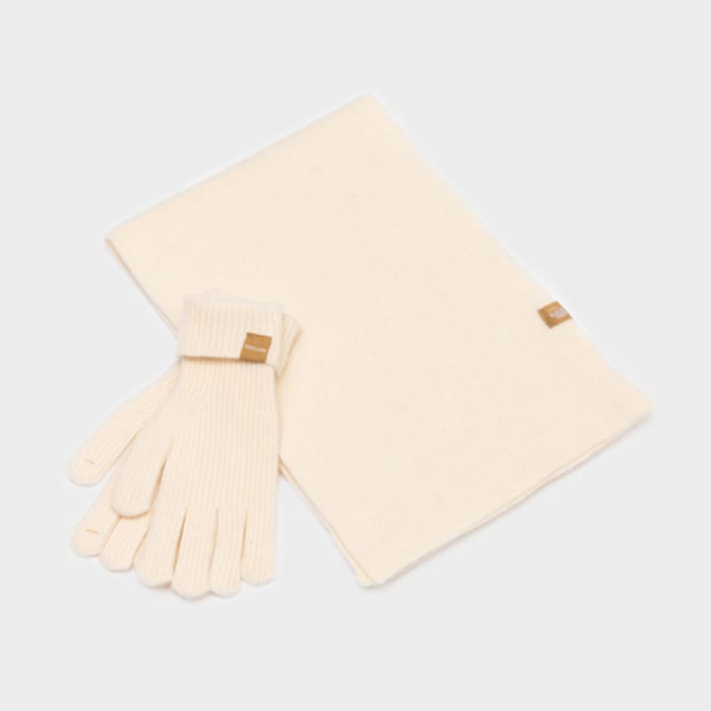 RECLOW Knit Gloves and Muffler Set Ivory