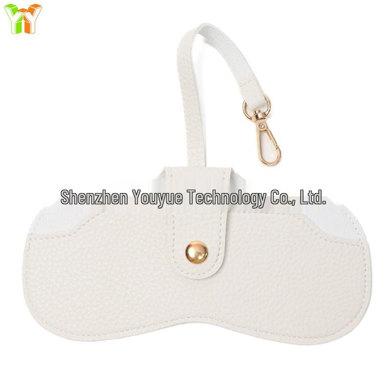 Cross-border Fashion Sunglasses Leather Case - Hanging Bag and Clip белый