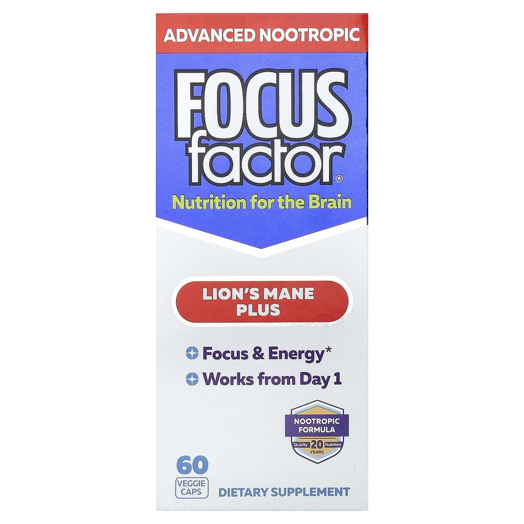 Focus Factor, Deer Antler Mushroom Plus, 60 Veggie Capsules
