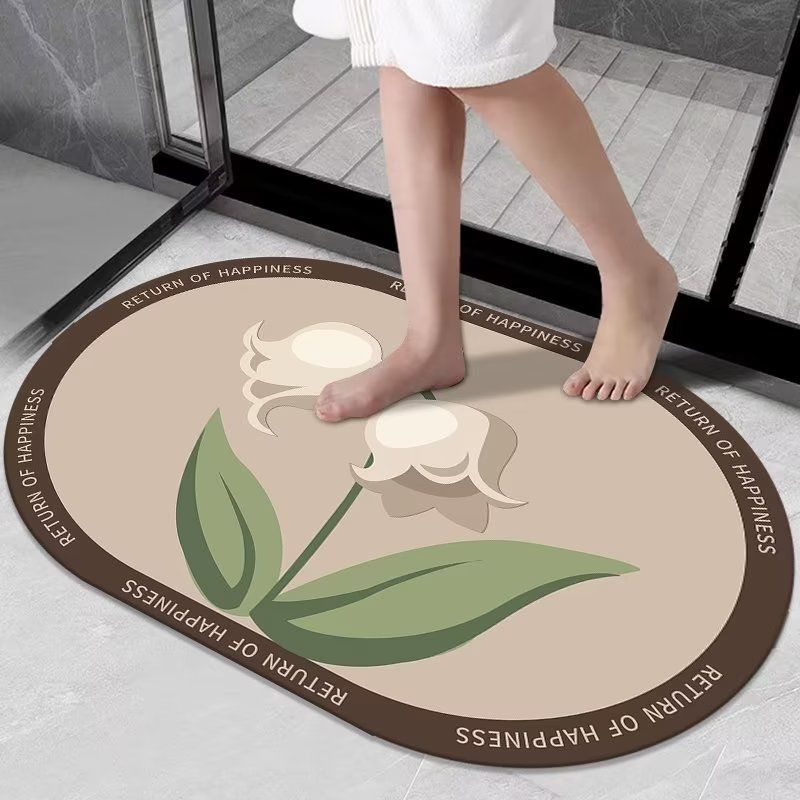 

Дверной коврик, впитывающий коврик для ванной, противоскользящий коврик для ванной, коврик для пола из диатомовой грязи, впитывающий, противоскользящий, быстросохнущий 40X60cm 15.7X23.6in