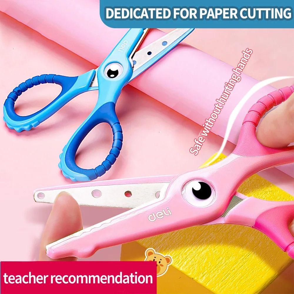 

Круглые детские ножницы для резки бумаги, ножницы для мультфильмов, безопасные ножницы для детского сада, сделай сам, ремесло
